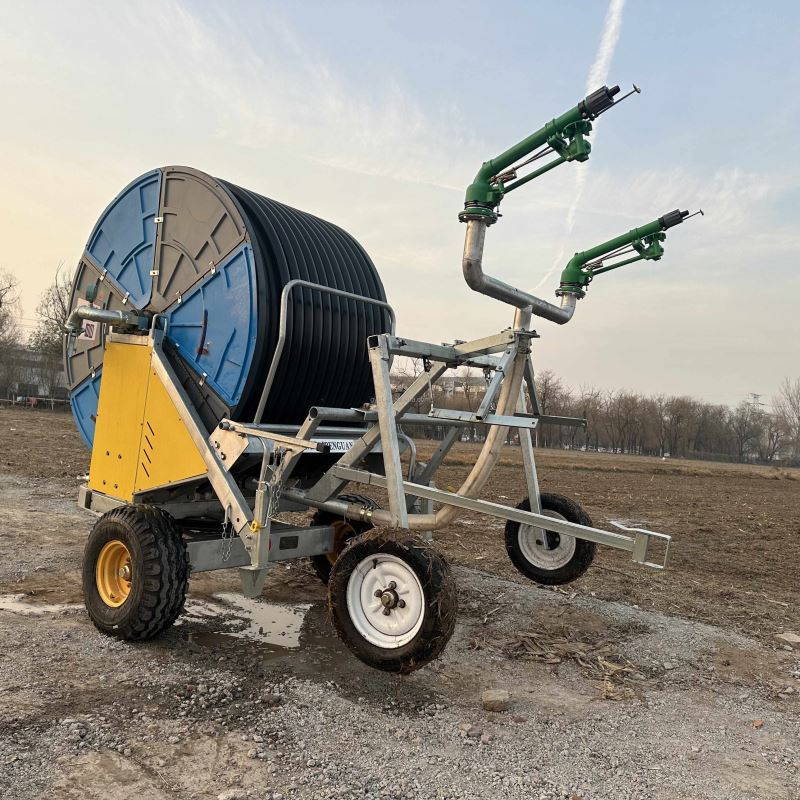 Farm Agriculture - เครื่องจักรชลประทานแบบหมุนสำหรับฟาร์มสมัยใหม่ รุ่นใหม่ ระบบฉีดน้ำรดต้นไม้ 200 เมตร พร้อมมอเตอร์และเครื่องยนต์พลาสติก