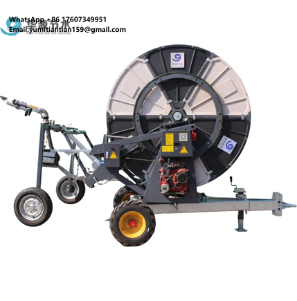 Farm Agriculture - ระบบฉีดน้ำทางการเกษตรแบบโลหะพร้อมมอเตอร์และปั๊ม IoT พร้อมม้วนสายยางที่ทนทาน